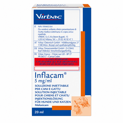 Inflacam chiens et chats 5mg/ml 20ml - Injectable